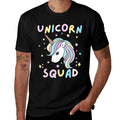 Unicorn Squad Cute Rainbow Lover Family Birthday Girls Party  Rolled Sleeves T-Shirt