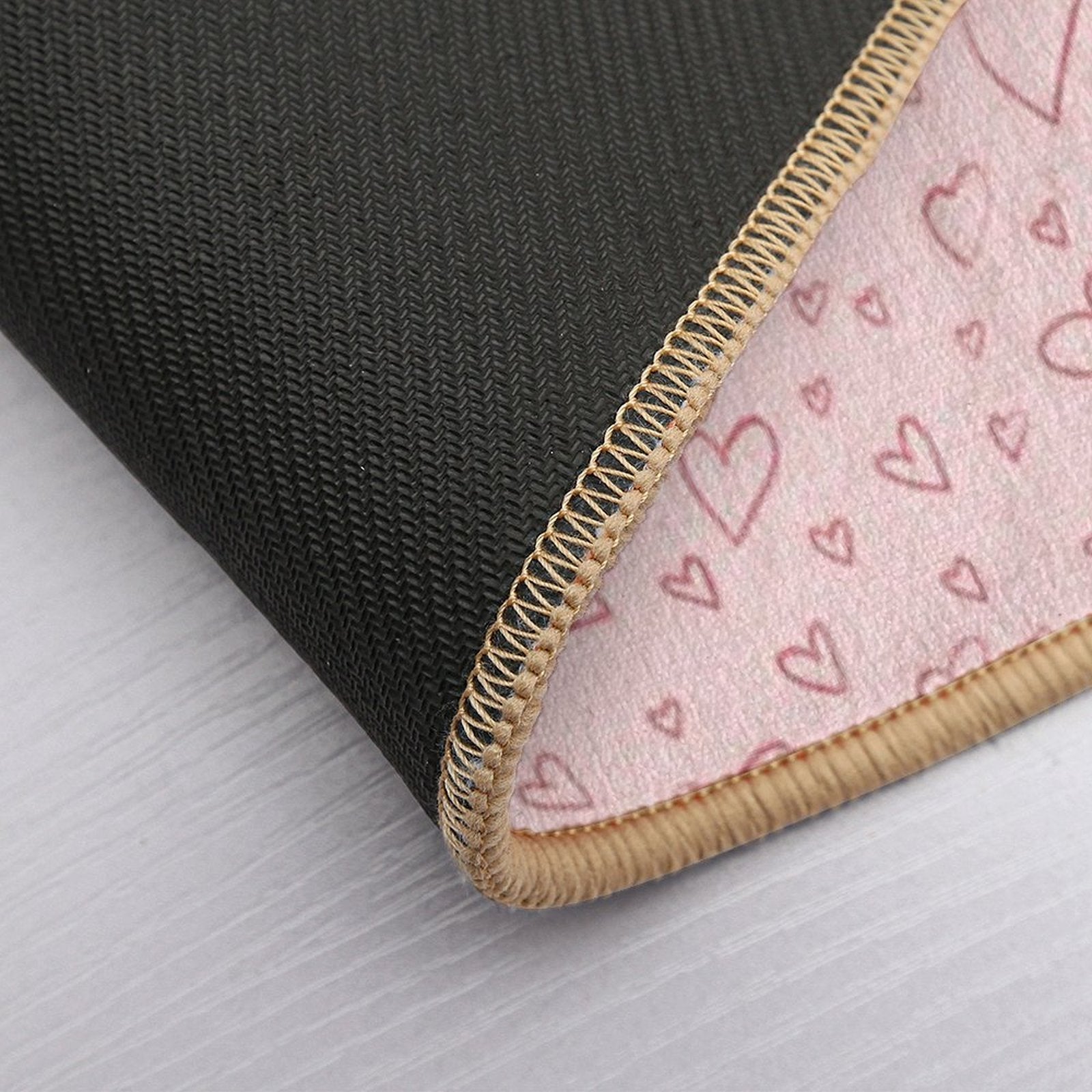 Cute Sweet Pink Hearts As Romantic Seamless Pattern Background Backdrop Wallpaper, Illustration of Love for Valentine's Day  Fade-Resistant Bath Mat