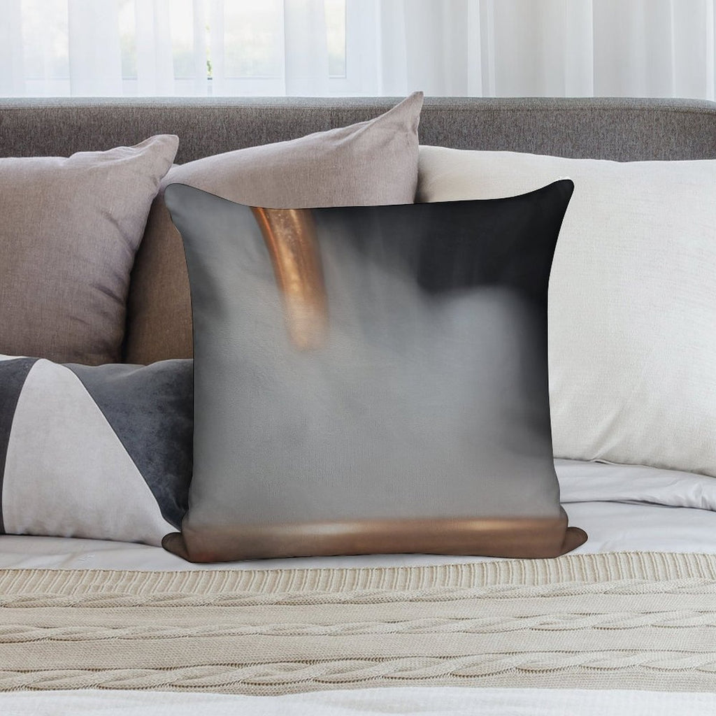 Copper Pipe with Steam Soft Multiple Sizes Throw Pillow