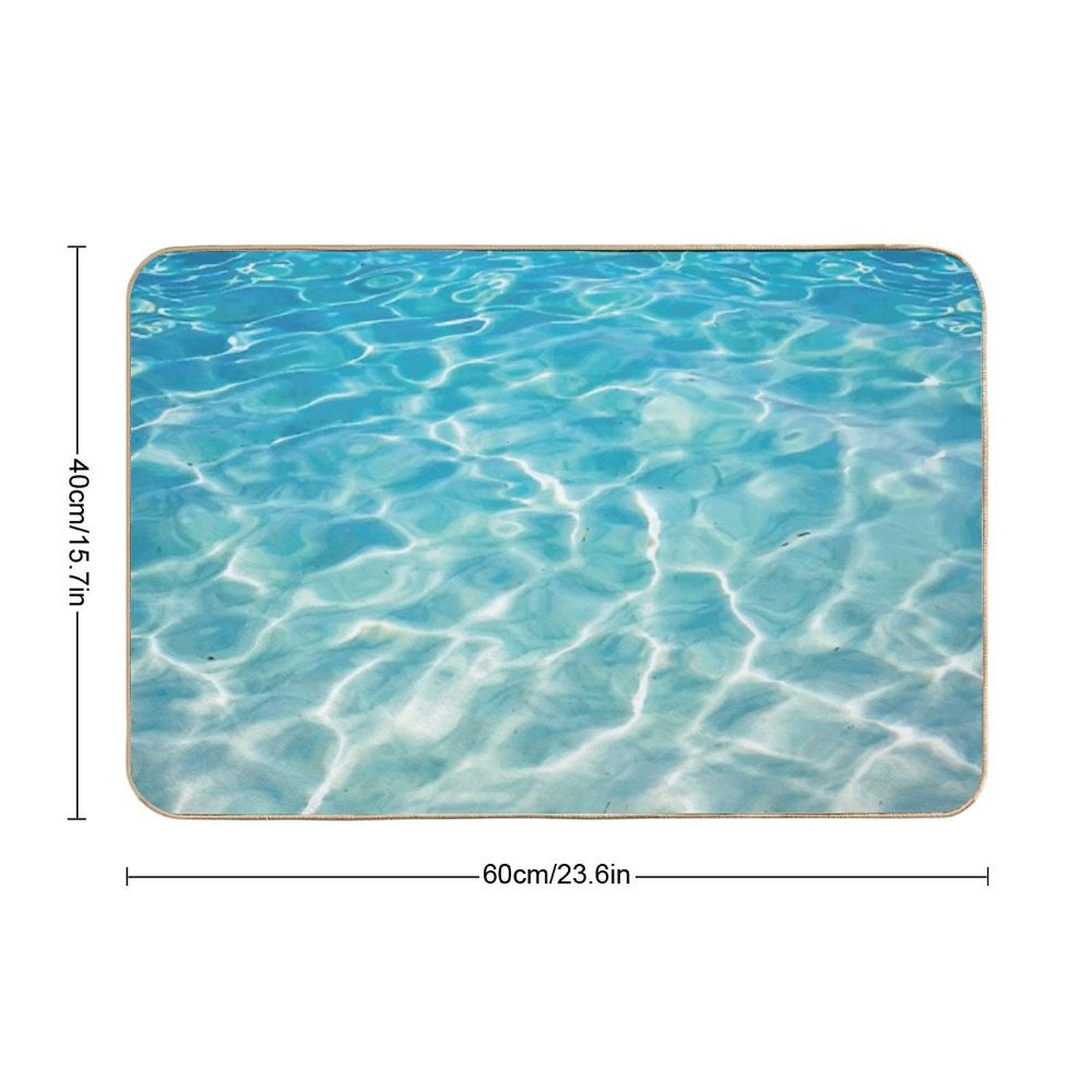 Blue Ocean Waves  Dirt-Trapping Bath Mat