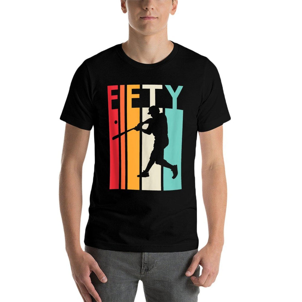 50th Birthday Gift Vintage Baseball for 50 Year Old  Polyester Blend T-Shirt