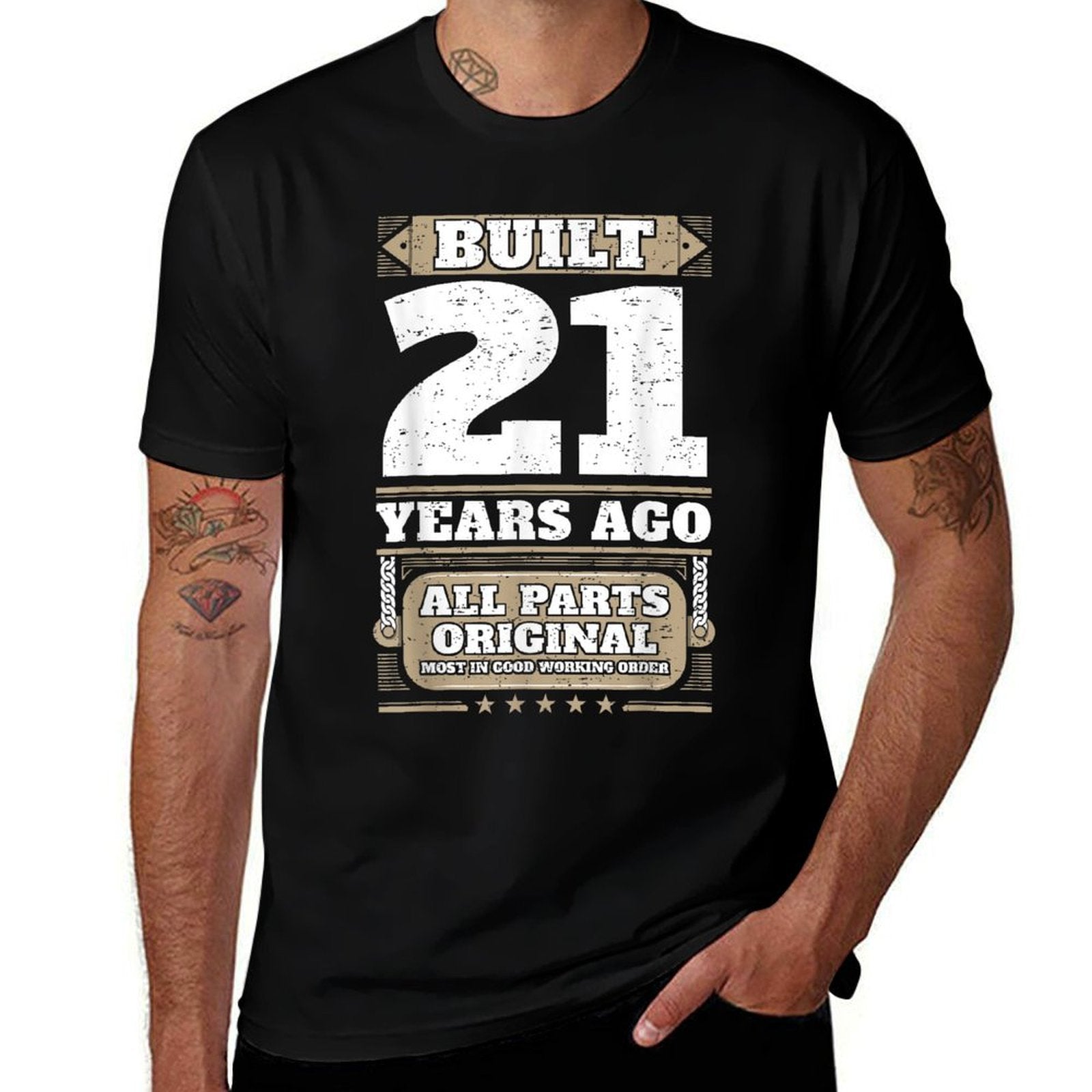 Built 21 Years Ago 21st Birthday  Affordable Price T-Shirt