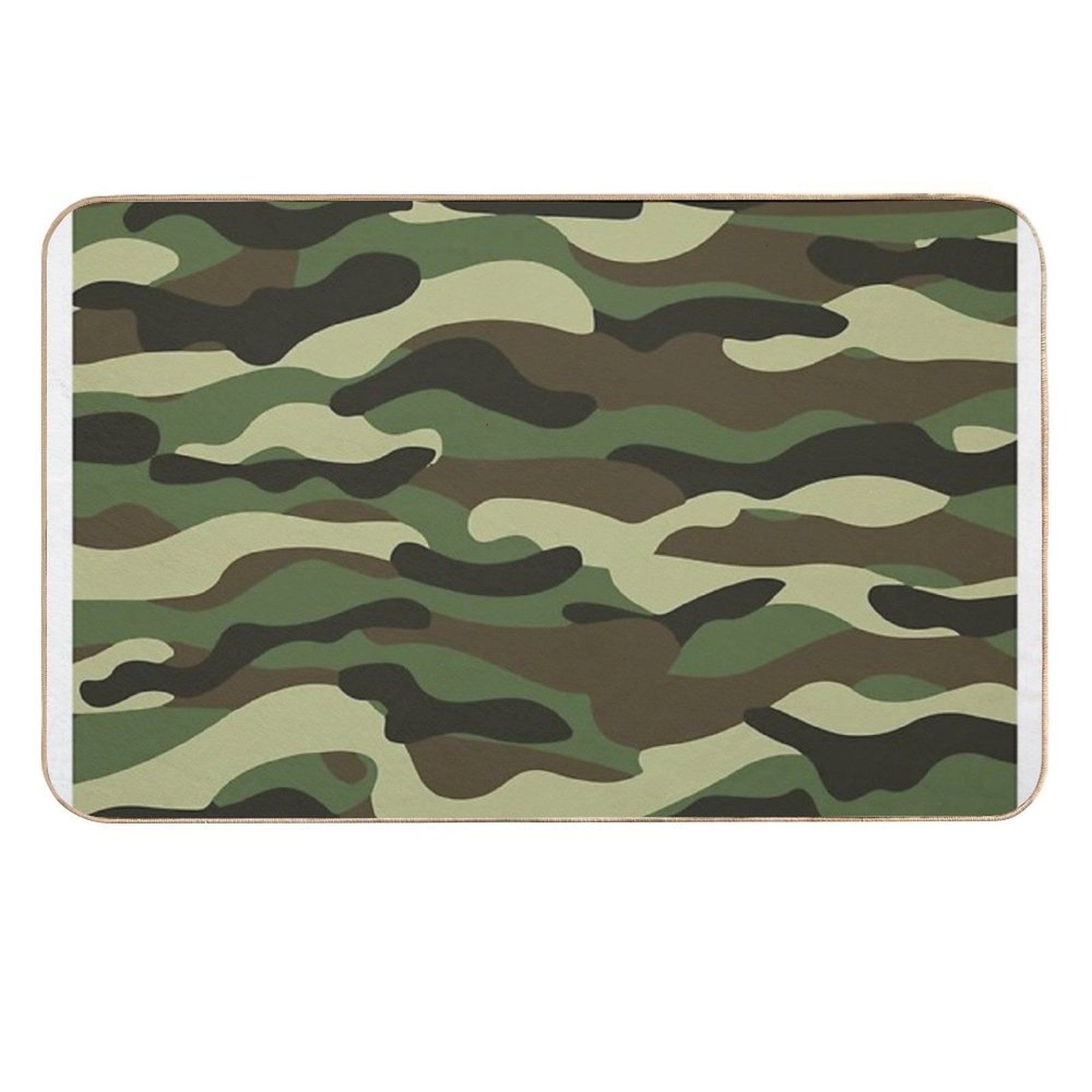 Camouflage Camo Military Design  Toxin-Free Bath Mat
