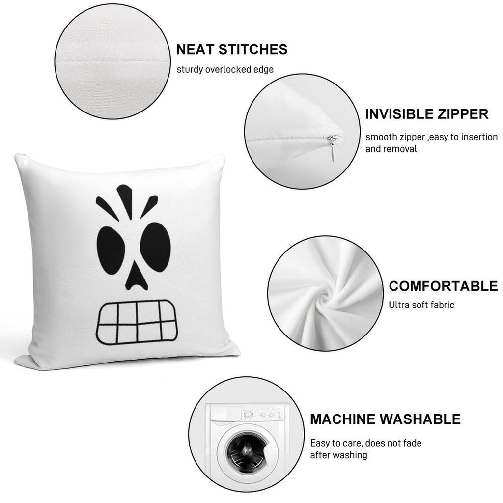 Manny Calavera Soft Multiple Sizes Throw Pillow
