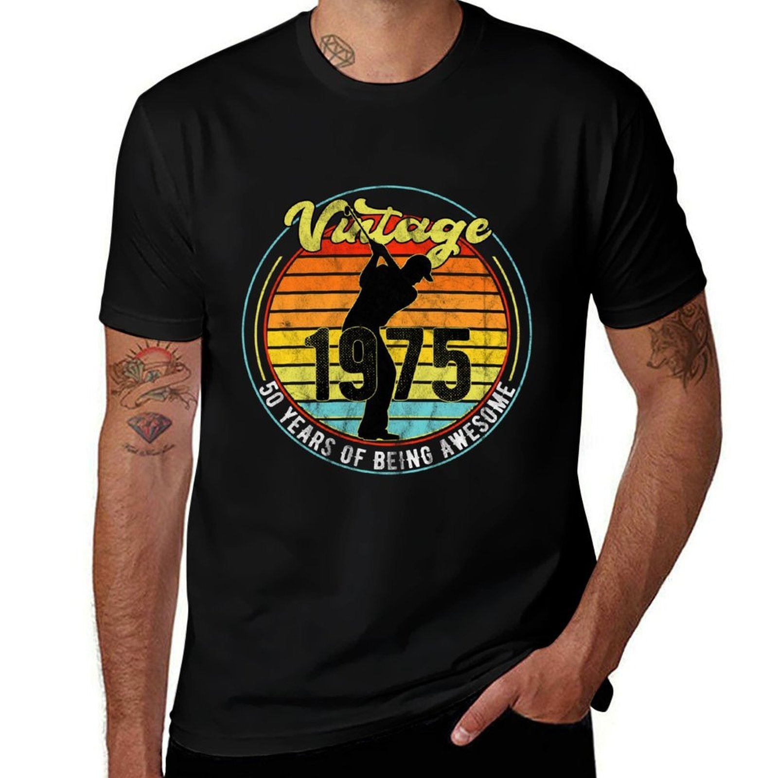50 Year Old Vintage Golf Golfer 1975 50th Birthday  Versatile T-Shirt