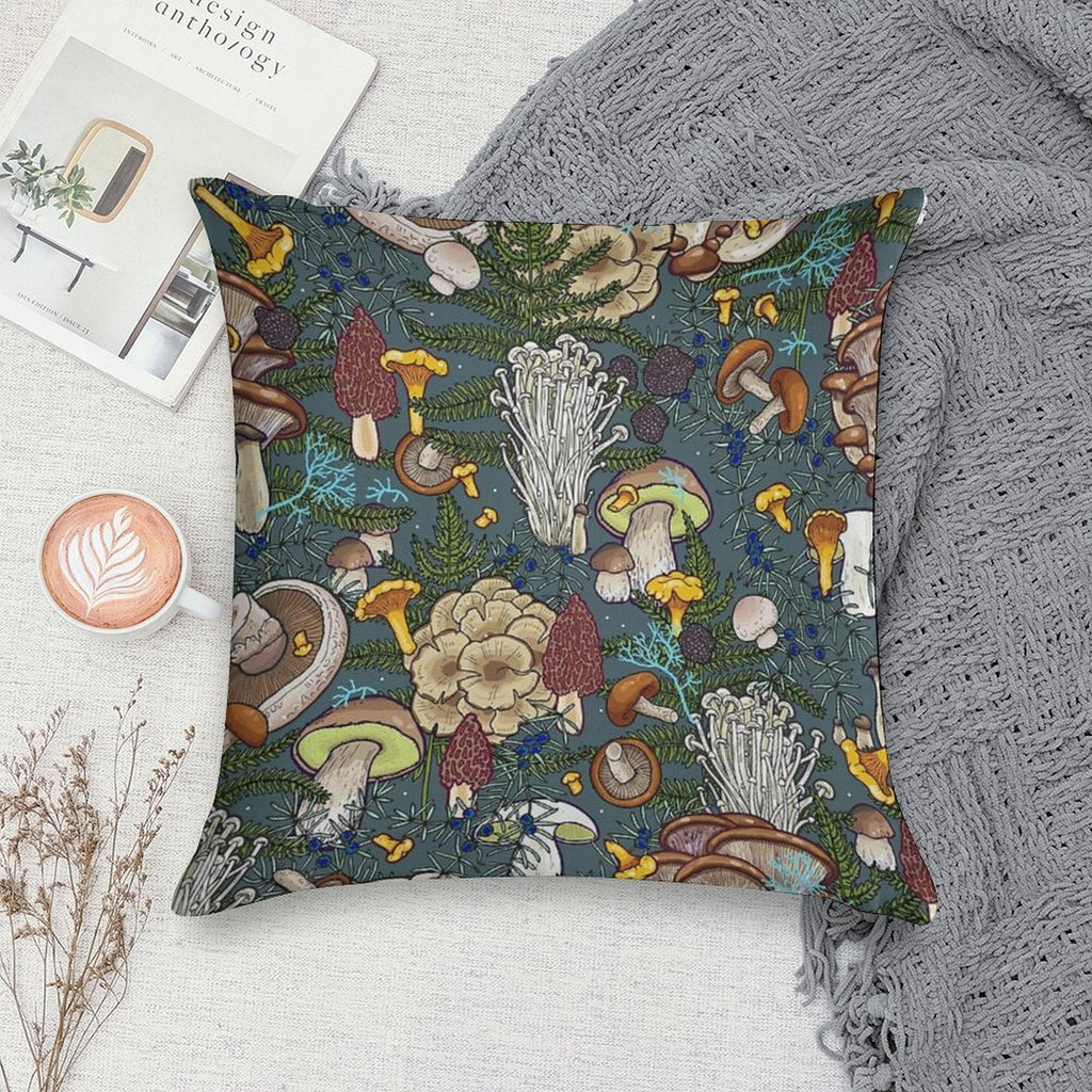 Mushroom Forest Soft Home Decor Throw Pillow