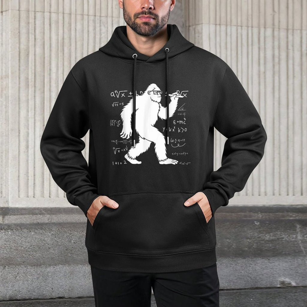 Funny Bigfoot Math Pun For Teachers Students Pi Day Cotton-Polyester Blend Hoodie