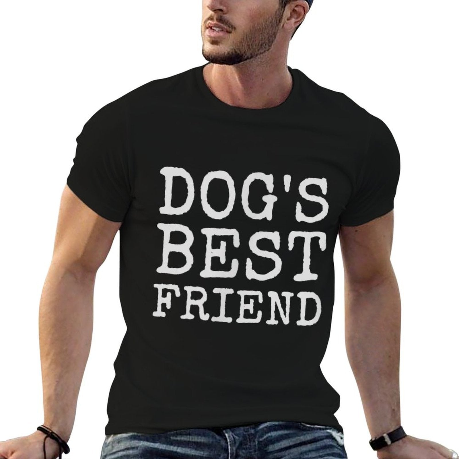 Dogs Best Friend Dog Lover for Humans  Eco-friendly Material T-Shirt