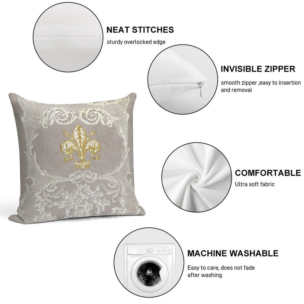 Fleur-de-lis, French, Fleur-de-lys Soft Multiple Sizes Throw Pillow