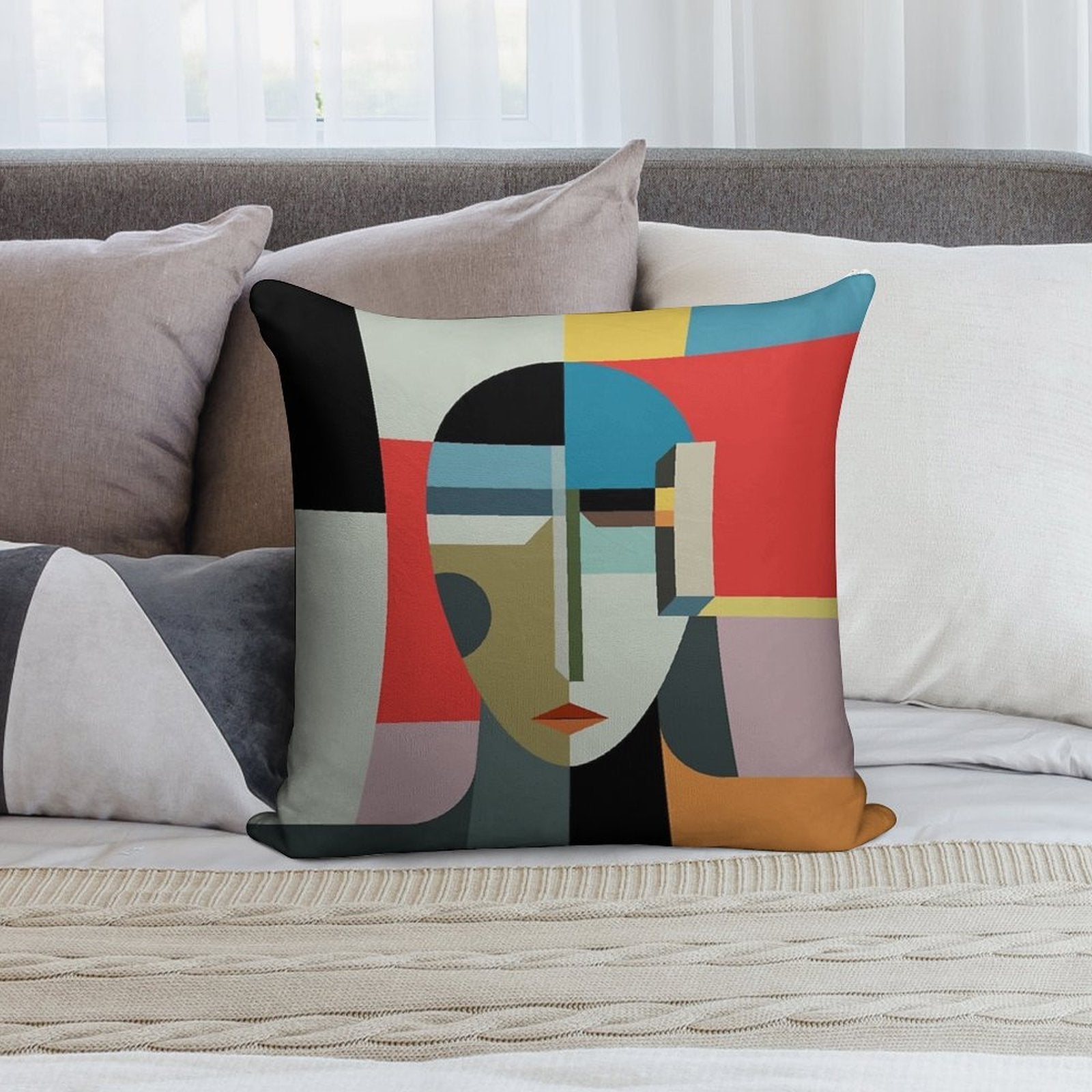 WOMAN OF WHEN Soft Hidden Zipper Throw Pillow