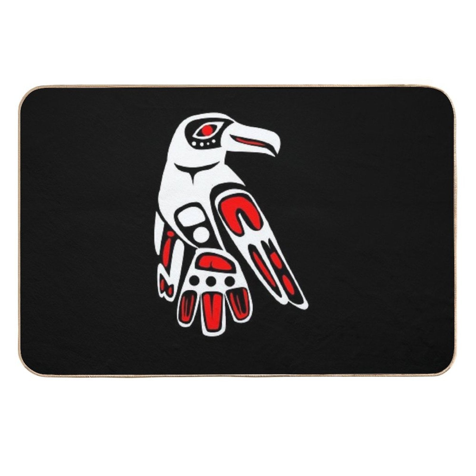 Haida Raven Funny Gift Idea  Pet-Safe Bath Mat