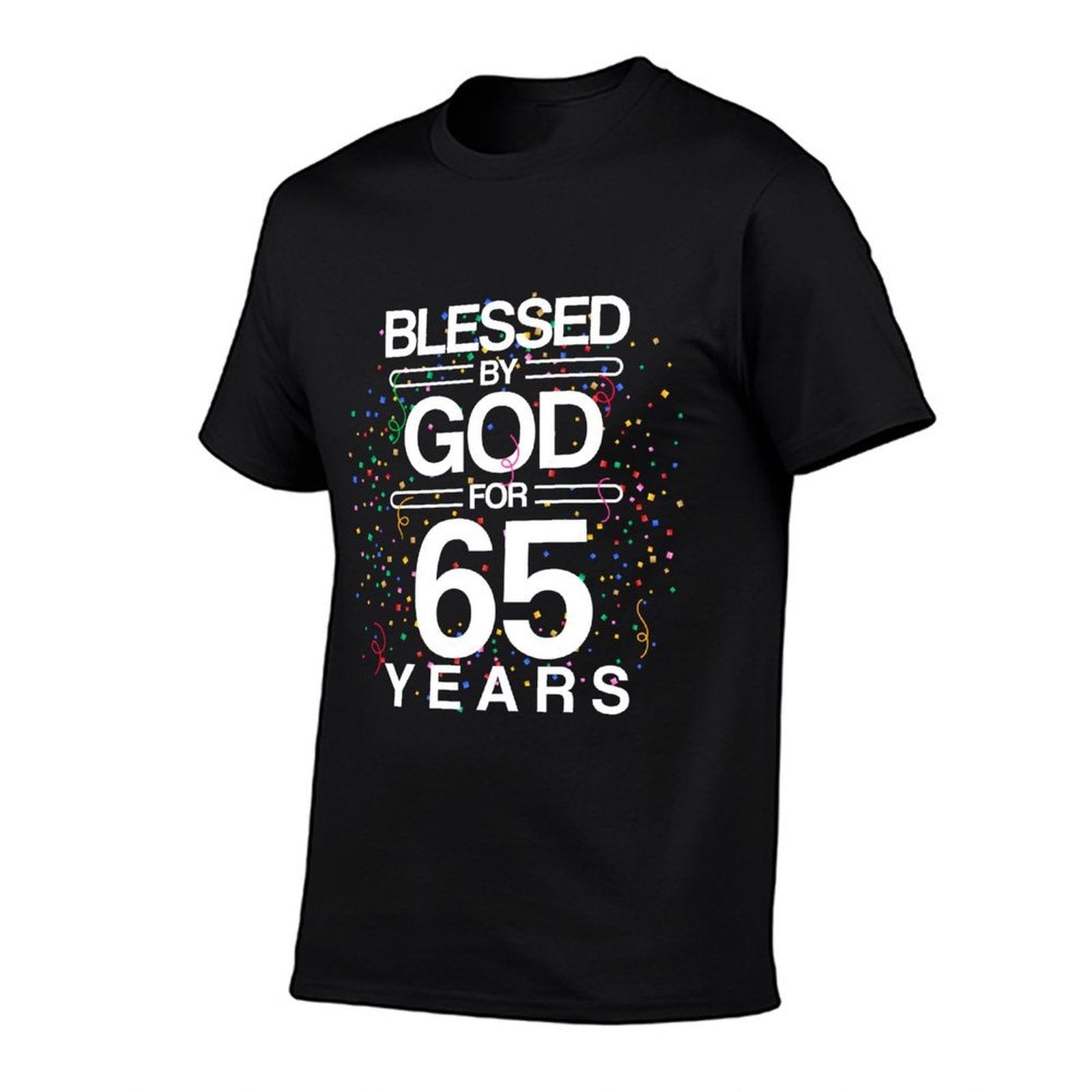 Blessed By God For 65 Year Old Bday 65th Birthday Crew Party  Eco-friendly Material T-Shirt