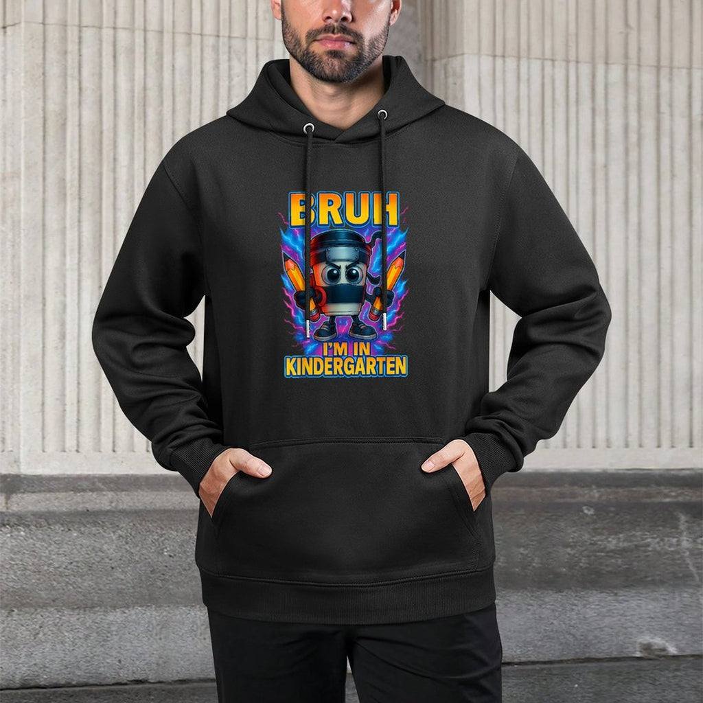 Bruh Im In Kindergarten Italian Brainrot Back To School Boy Shrink-Resistant Hoodie