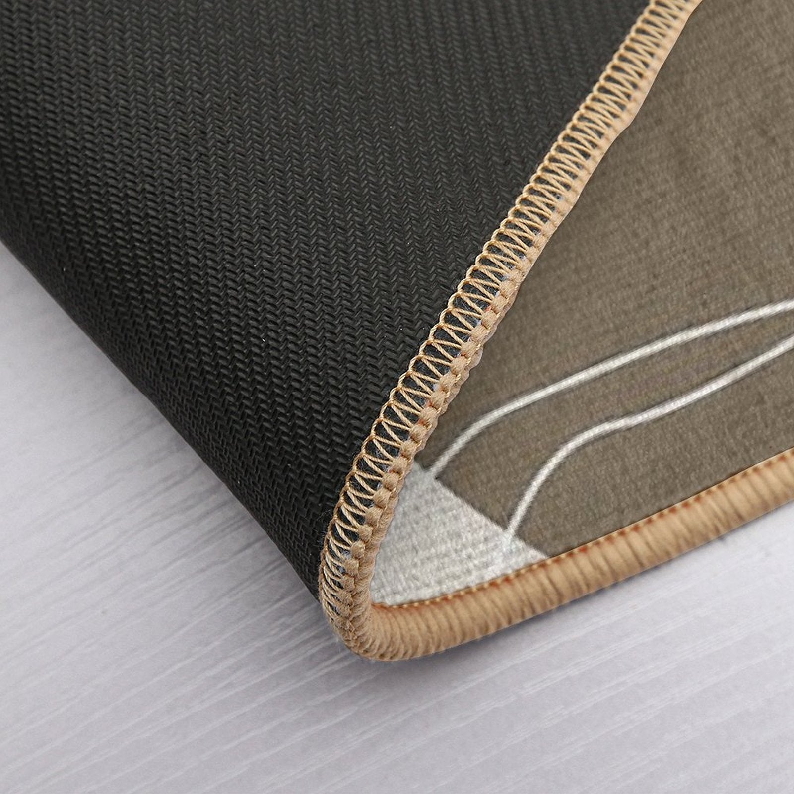 Leafy Lane in Neutral 1  Repositionable Bath Mat