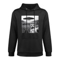 Funny Area 51 UFO Cat Selfie with Alien Cat UFOs Meme Weird Machine Washable Hoodie