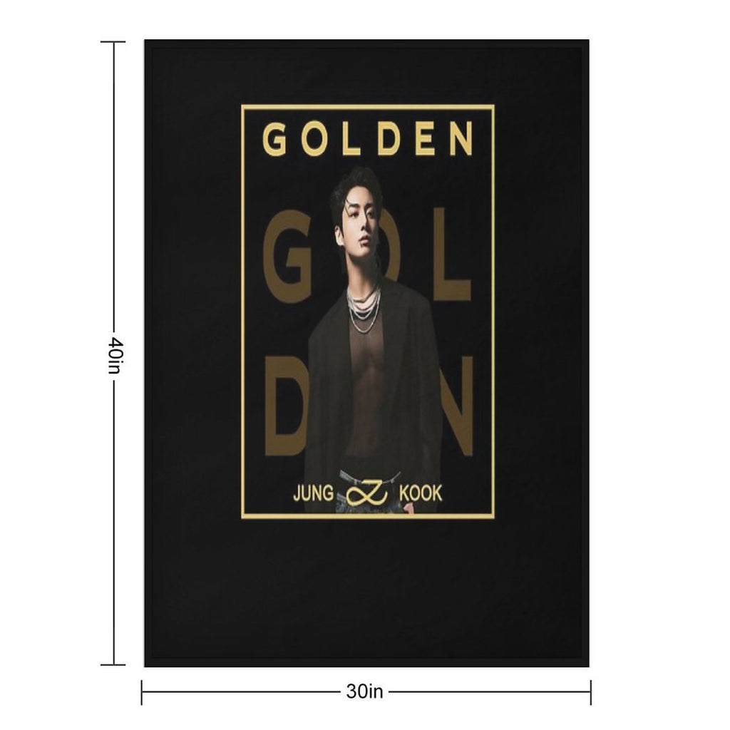 BTS Golden Jungkook Jung Kook Gift-ready Throw Blanket