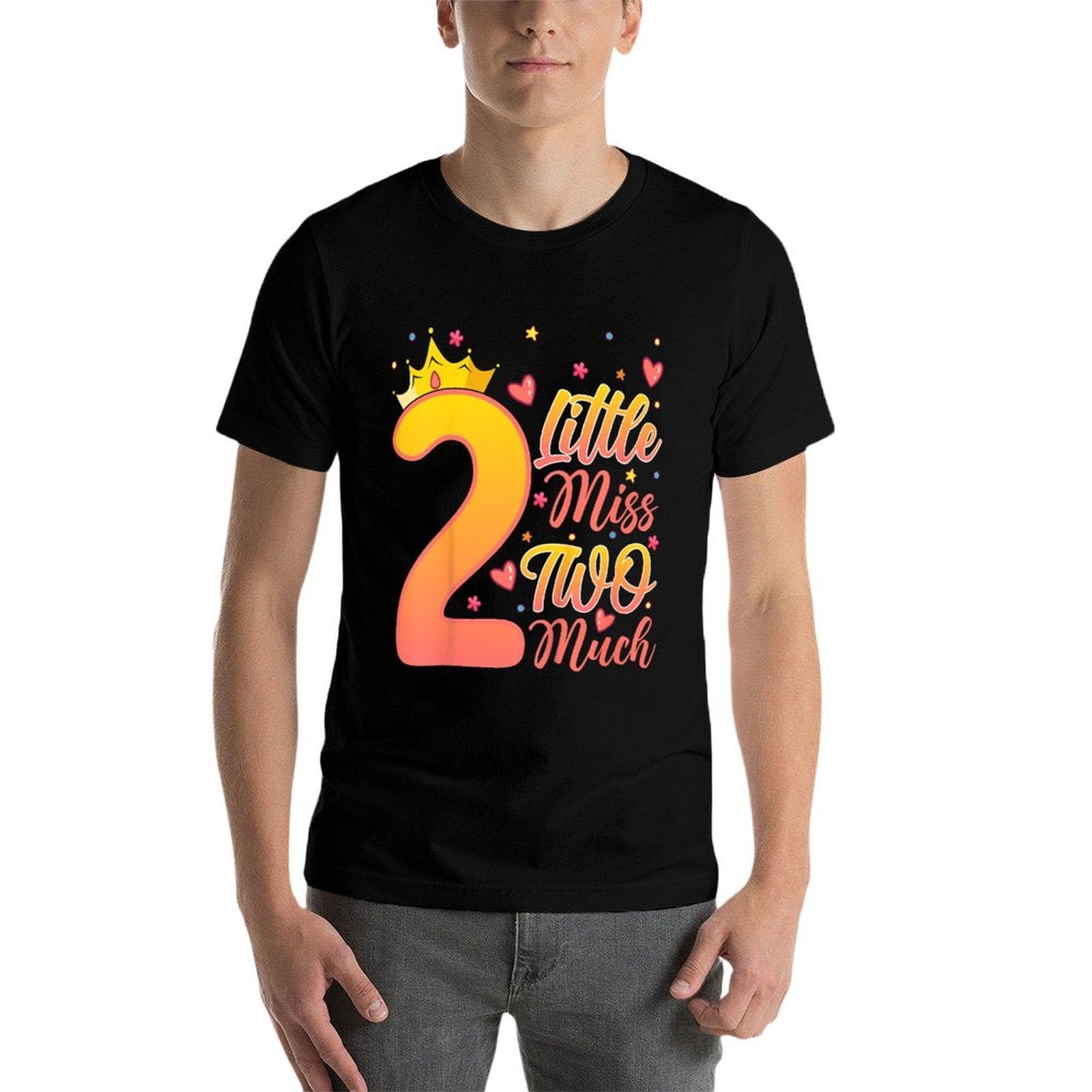 Kids Little Miss Two Much Kids 2 Years Old 2nd Birthday Party  Affordable Price T-Shirt