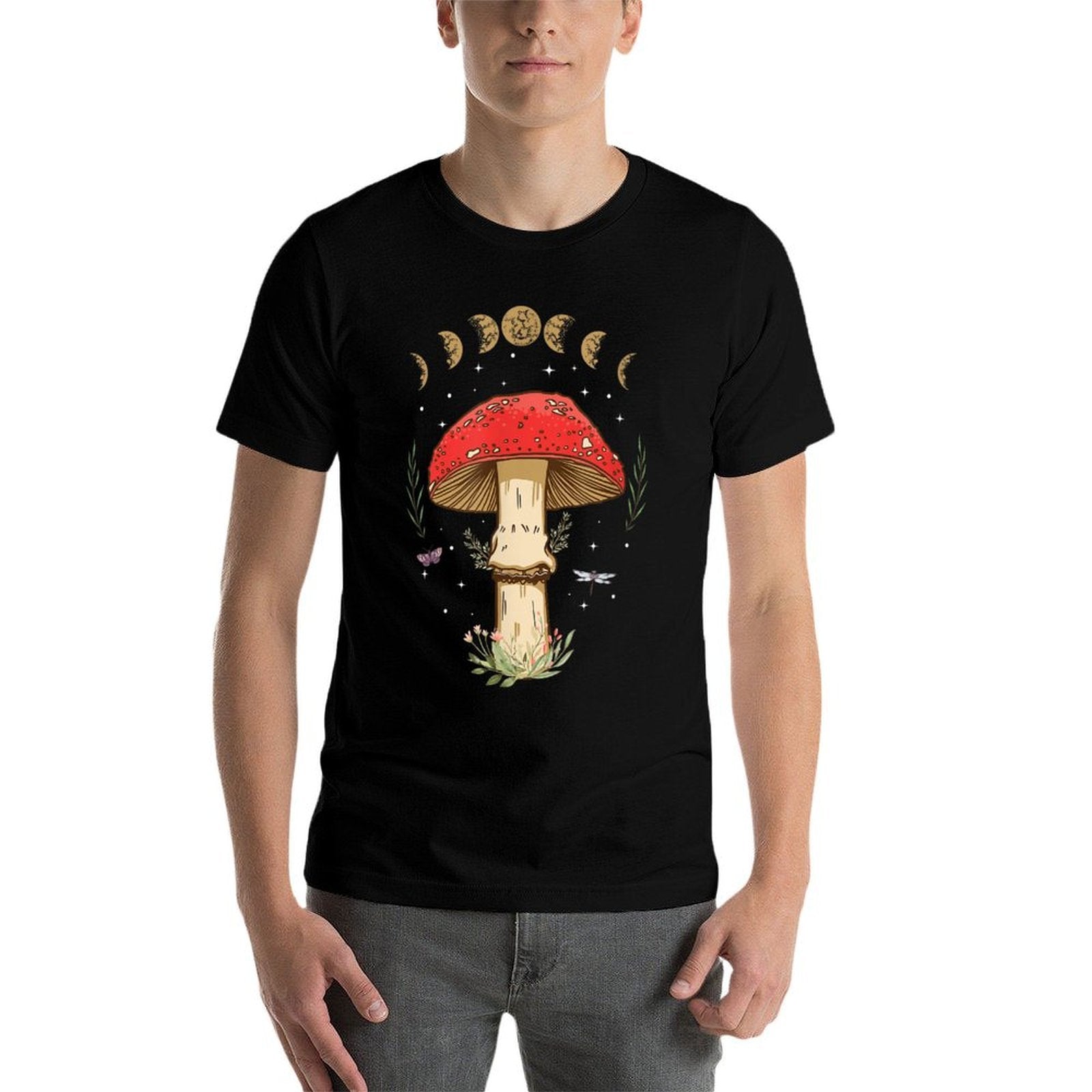 Dark Academia Cottagecore Aesthetic Magic Mushroom  Odor-resistant T-Shirt