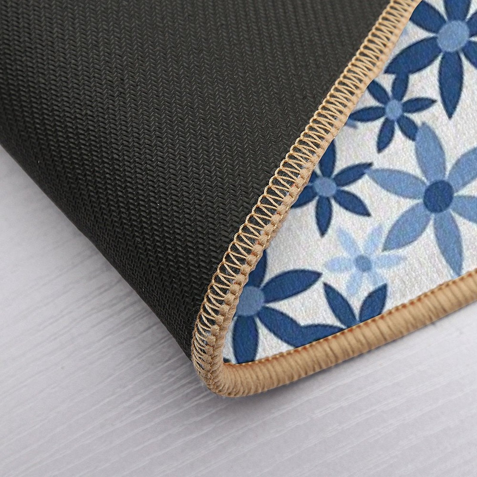 Star Flowers - Blue  Odorless Bath Mat