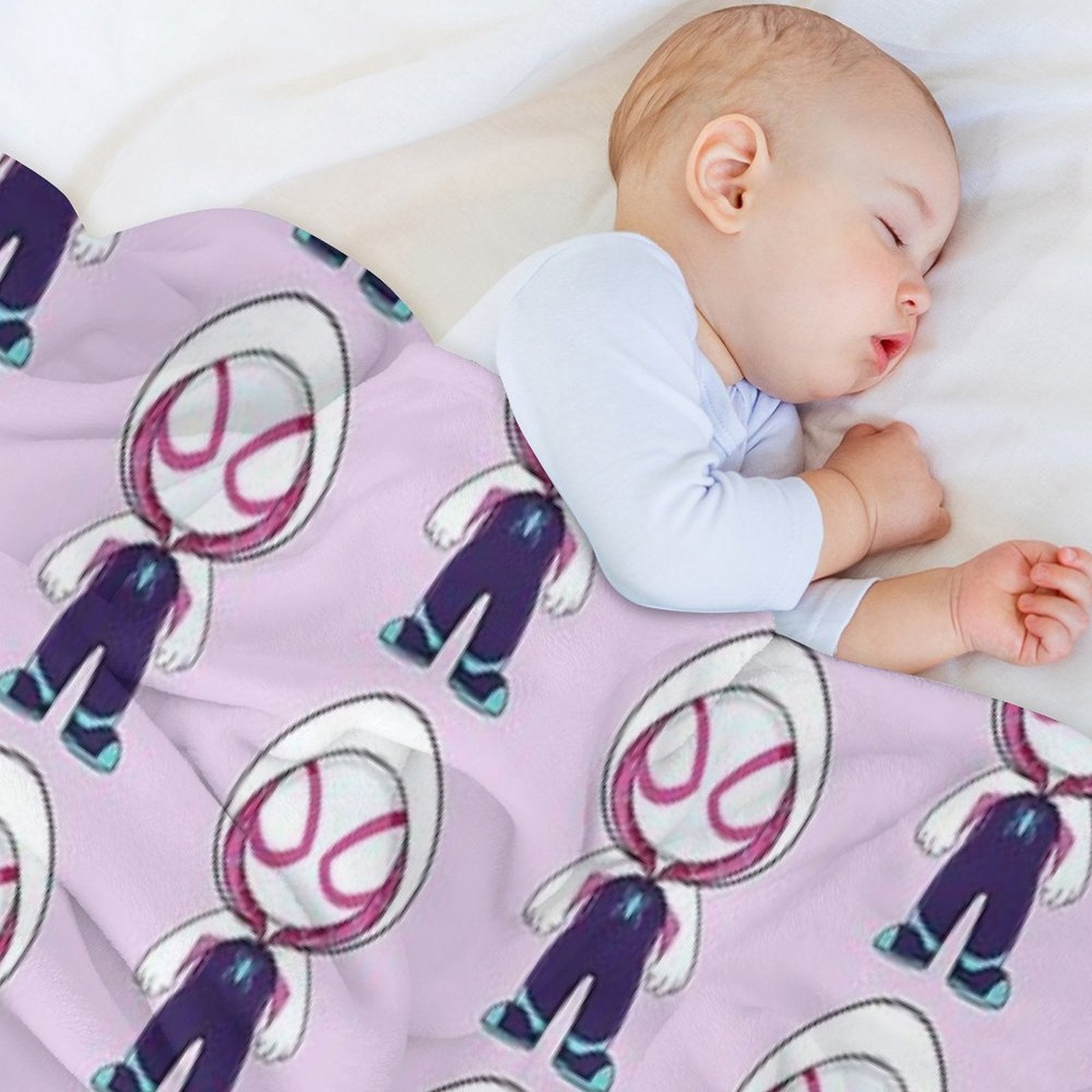 Cute Spider Ghost, Baby Spidey Girl, Grl Pwr, Cartoon Ghost Spider Gift-ready Throw Blanket