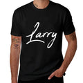 Beautiful Handwritten Font Larry Calligraphy Zip  Cotton T-Shirt
