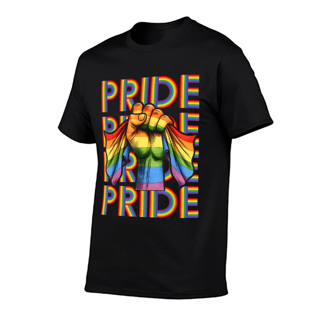 Gay Pride Month LGBT Rainbow Fist LGBTQ Gay Pride  Wrinkle-resistant T-Shirt