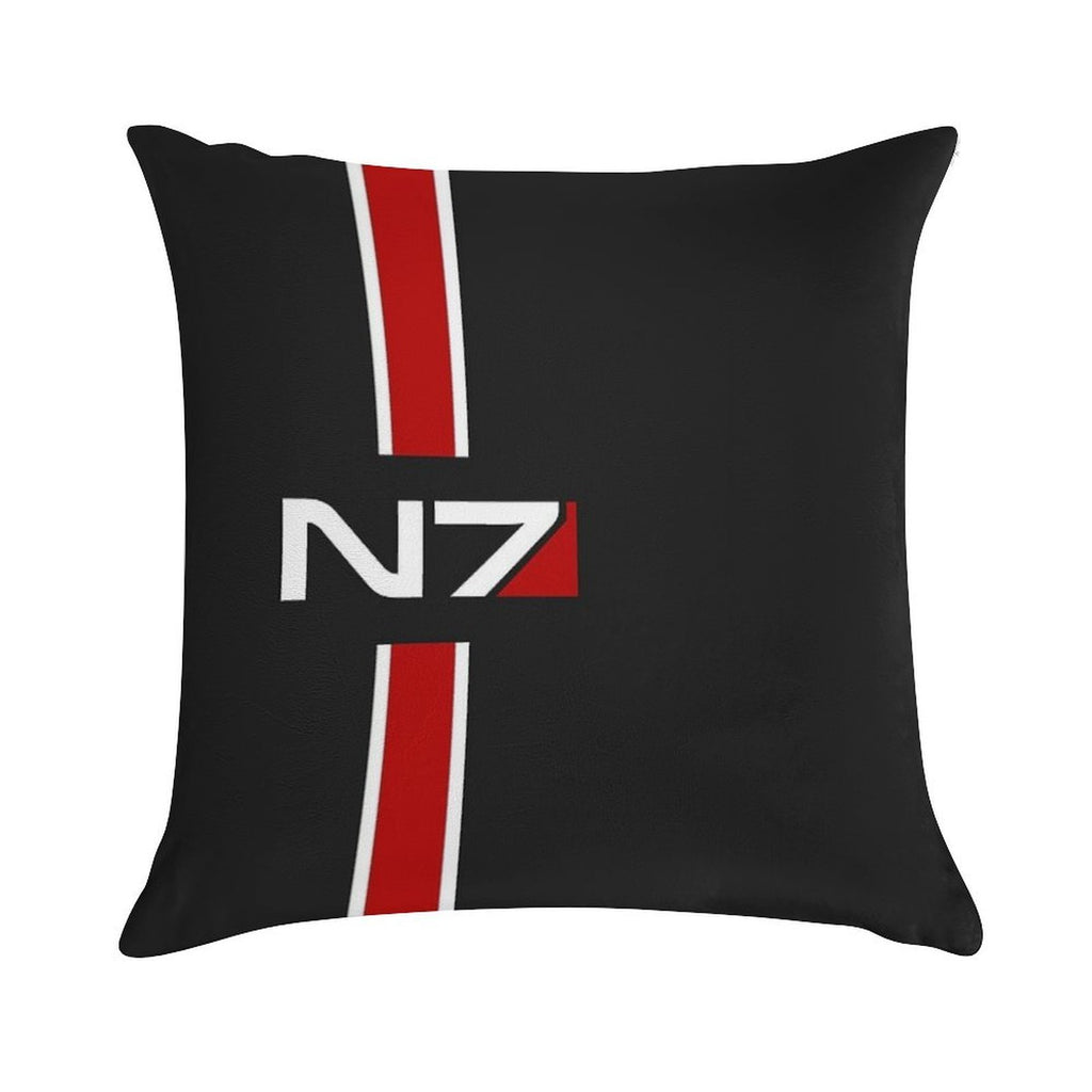 N7 Emblem, Mass Effect Soft Skin-Friendly Throw Pillow