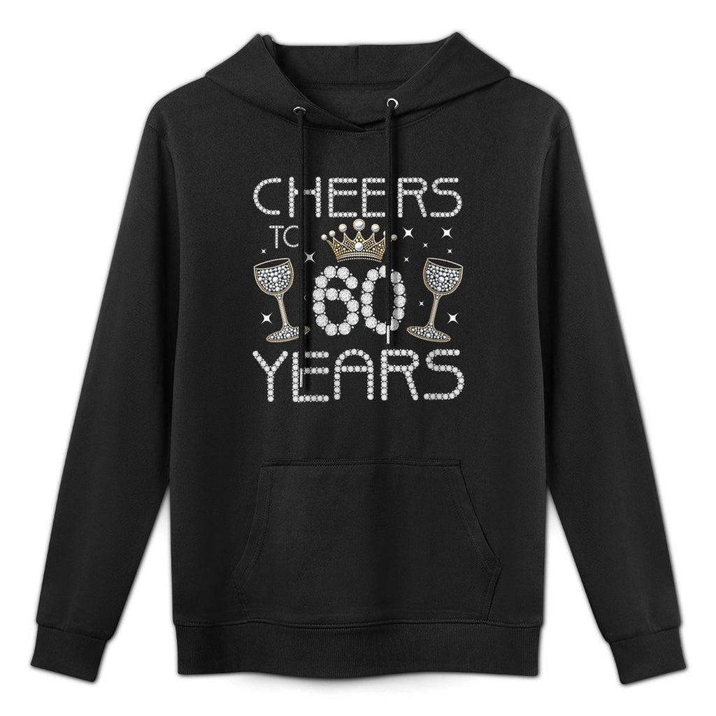 Womens Cheers To 60 Years Happy 60th Birthday Party Women Girls Customizable Surface Hoodie