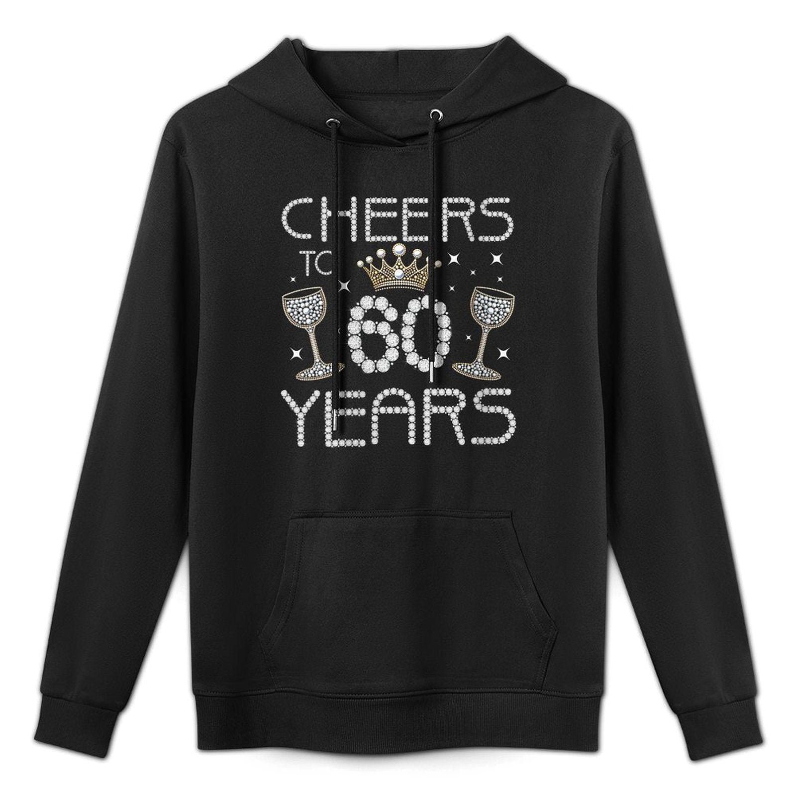 Womens Cheers To 60 Years Happy 60th Birthday Party Women Girls Customizable Surface Hoodie
