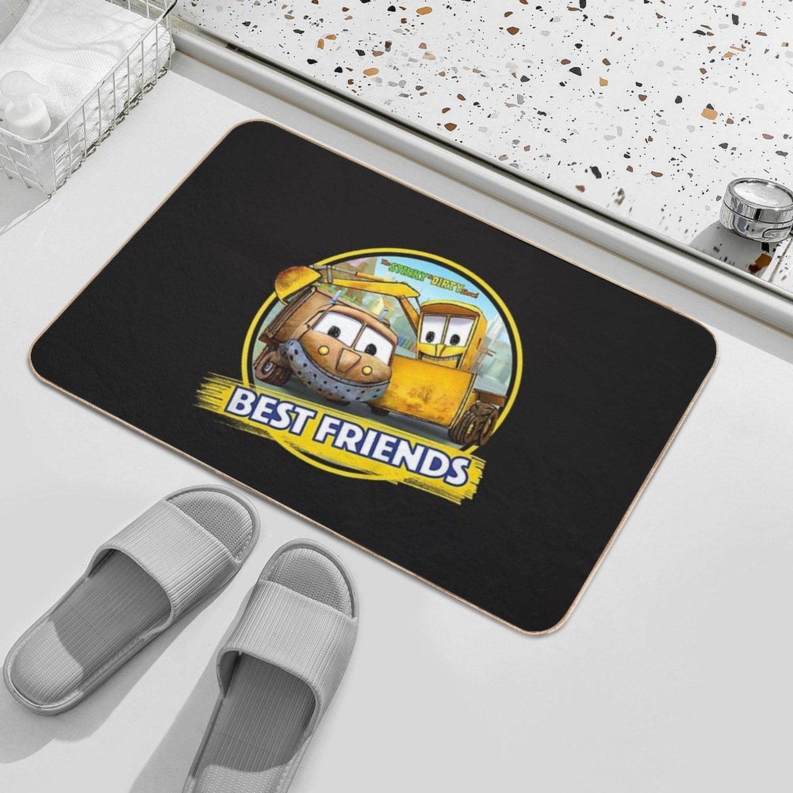 Kids The Stinky And Dirty Show - Best Friends  Fade-Resistant Bath Mat