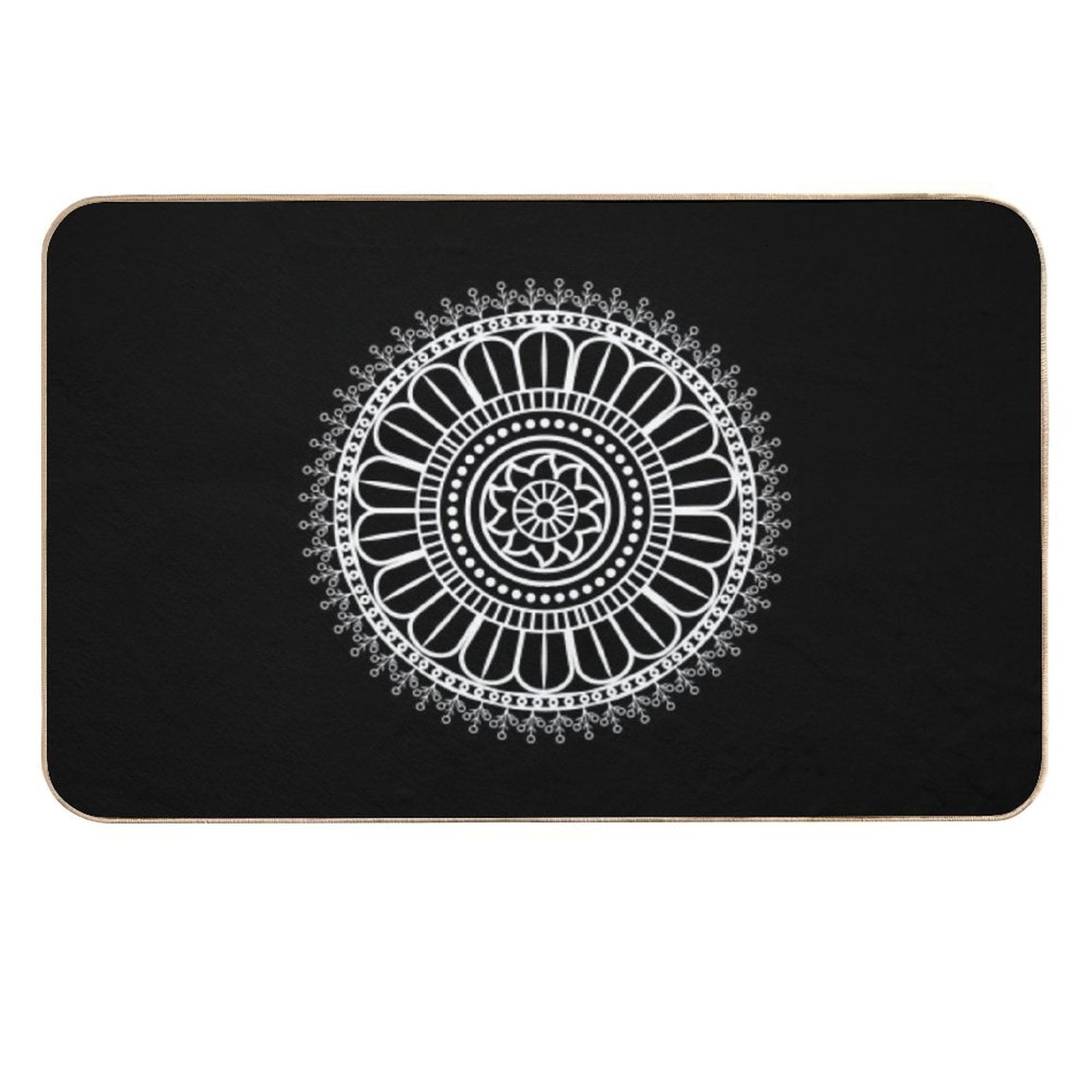 Bohemian Mandala Art.  Repositionable Bath Mat