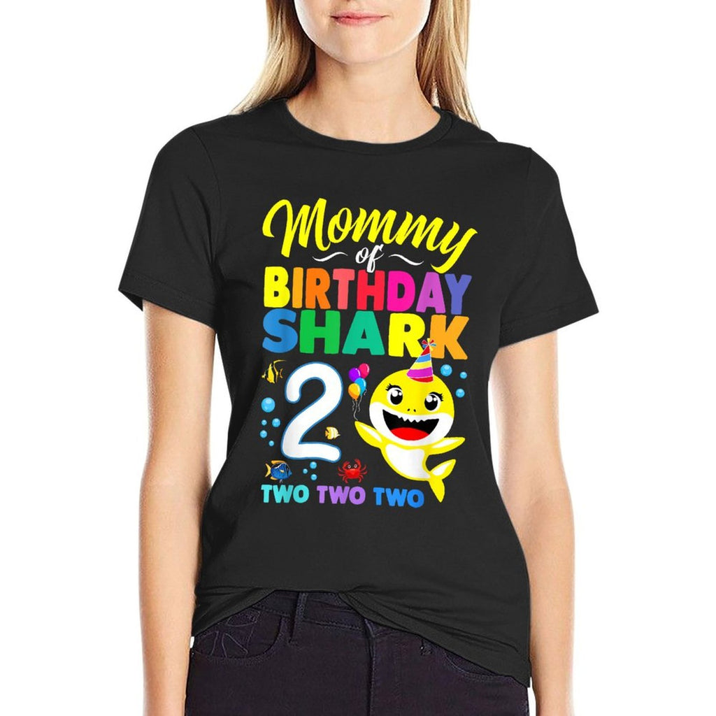 Mommy Of Birthday Shark 2nd Matching Oufit Party For Family  Soft T-Shirt