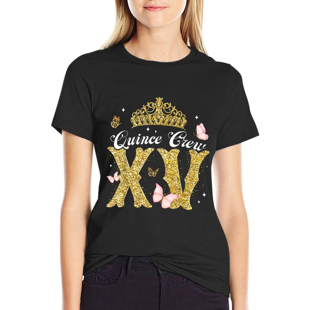 15 Year Old Birthday Decorations Mis Quince Crew Squadv  Wrinkle-resistant T-Shirt