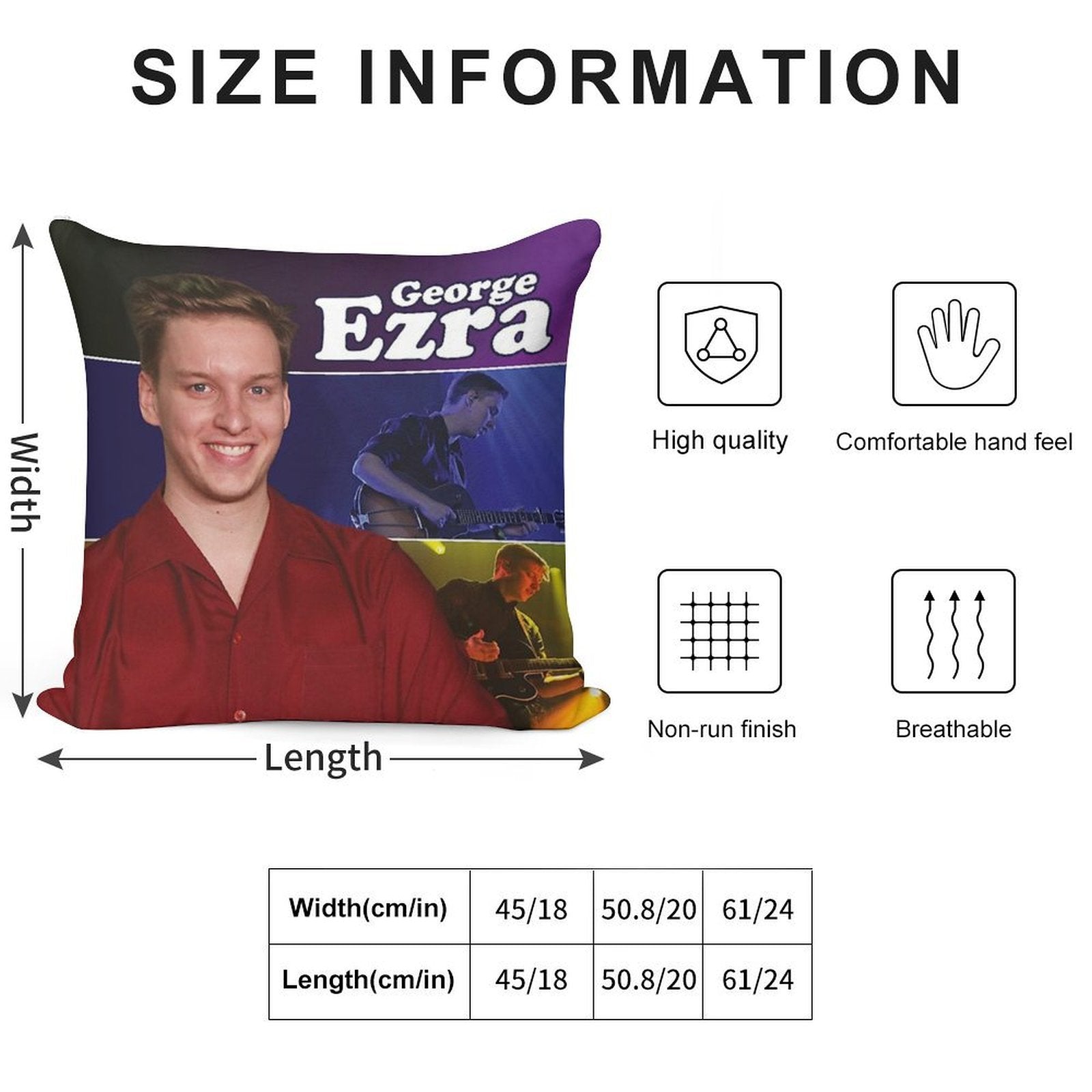 George Tour 2021 Ezra Concert Kokbisa Soft Home Decor Throw Pillow