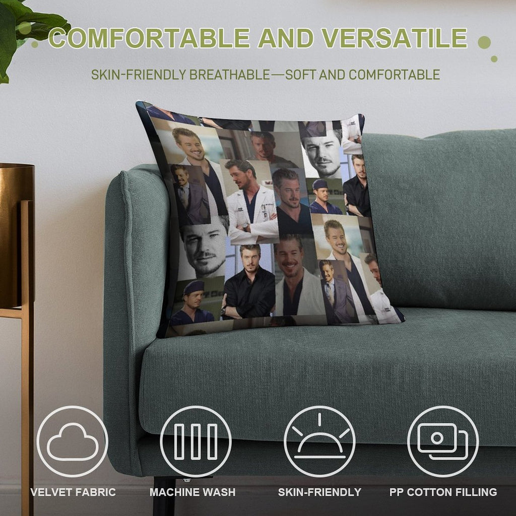 Mark Sloan Soft Anti-Pilling Throw Pillow