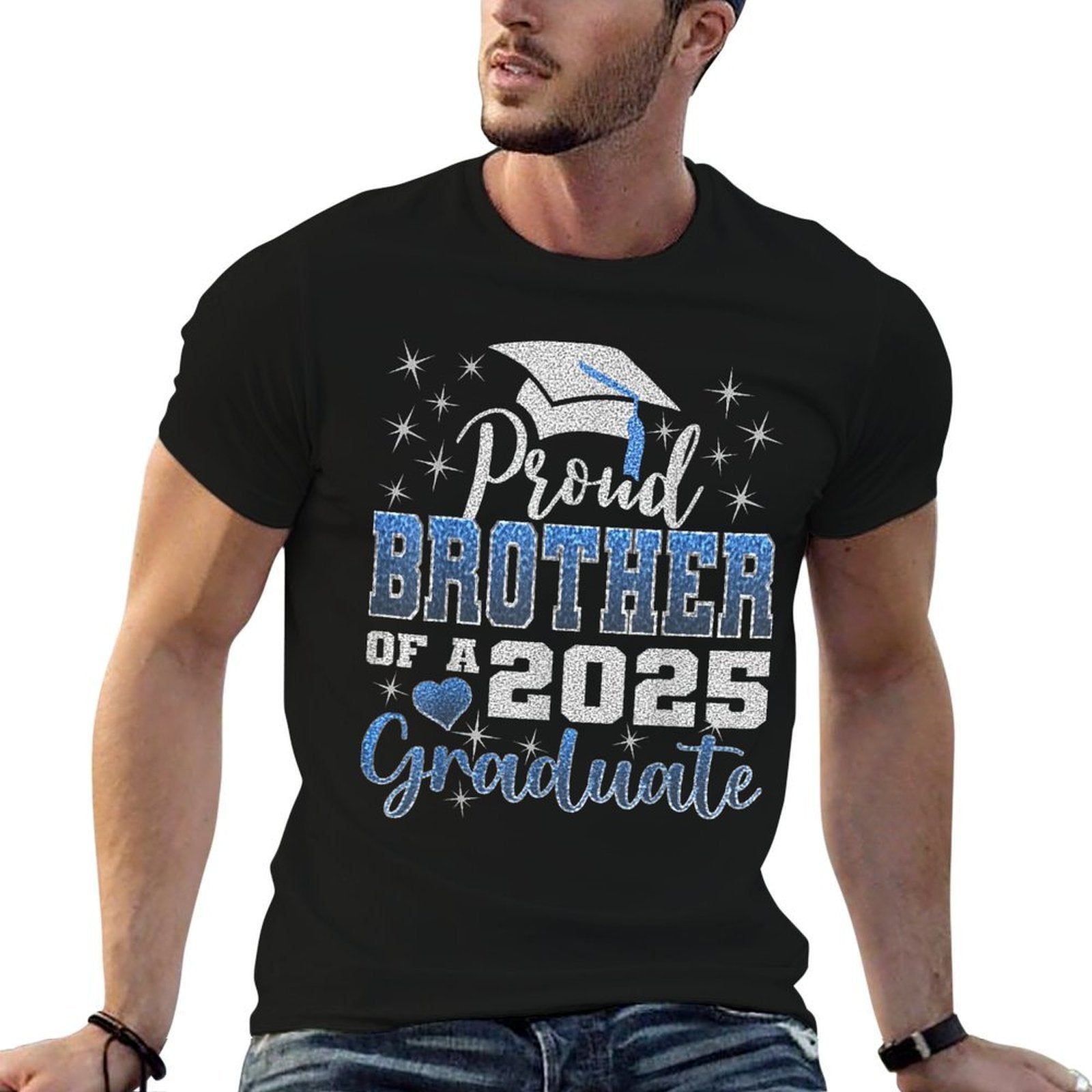Super Proud Brother of 2025 Graduate Awesome Family College  Lightweight T-Shirt