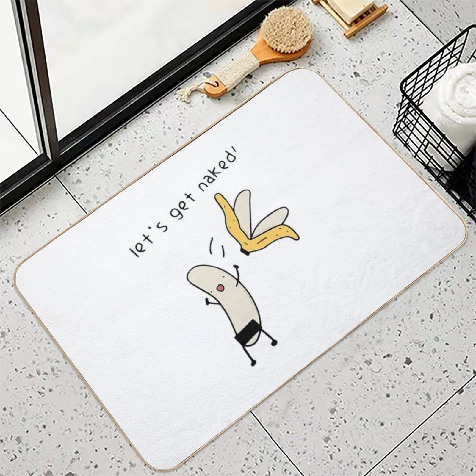 Let's Get Naked - Banana Undressing  Versatile Bath Mat