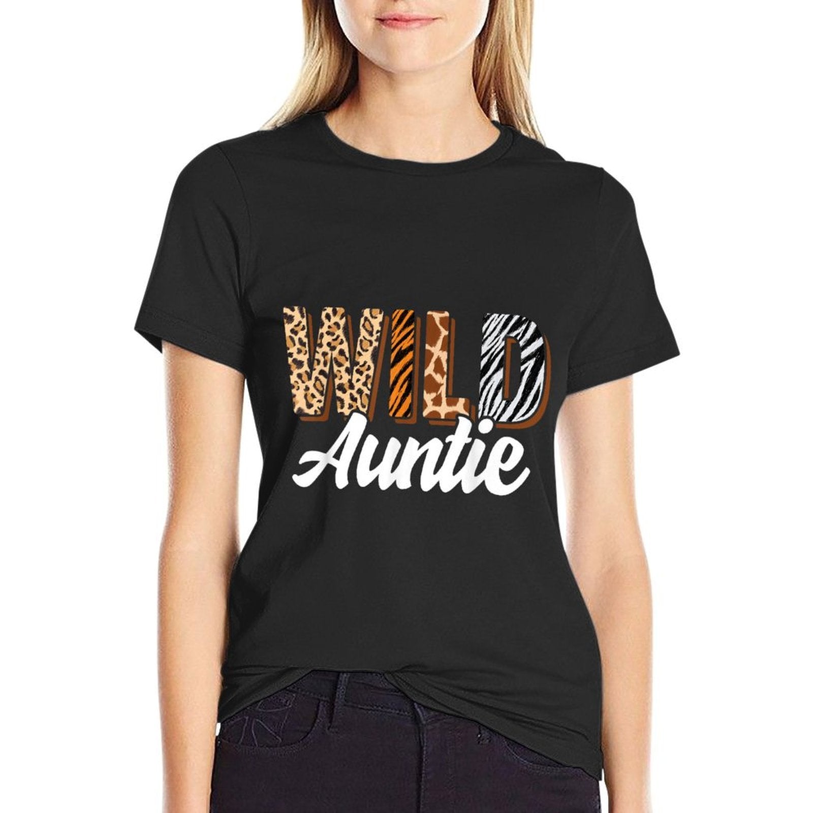 Wild Auntie Zoo Born Two Be Wild B-day Safari Jungle Animal Comfortable T-Shirt