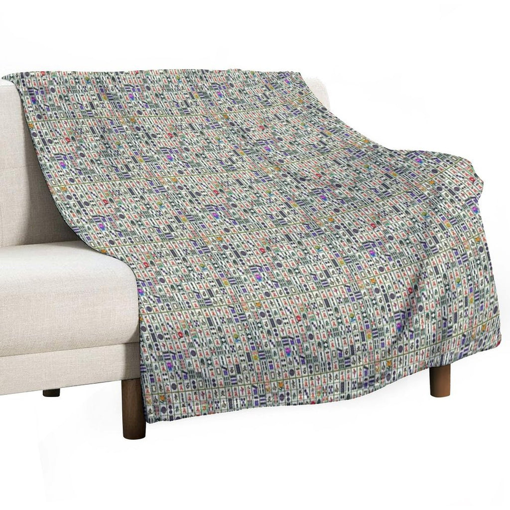Mahjong Velvety-soft Throw Blanket