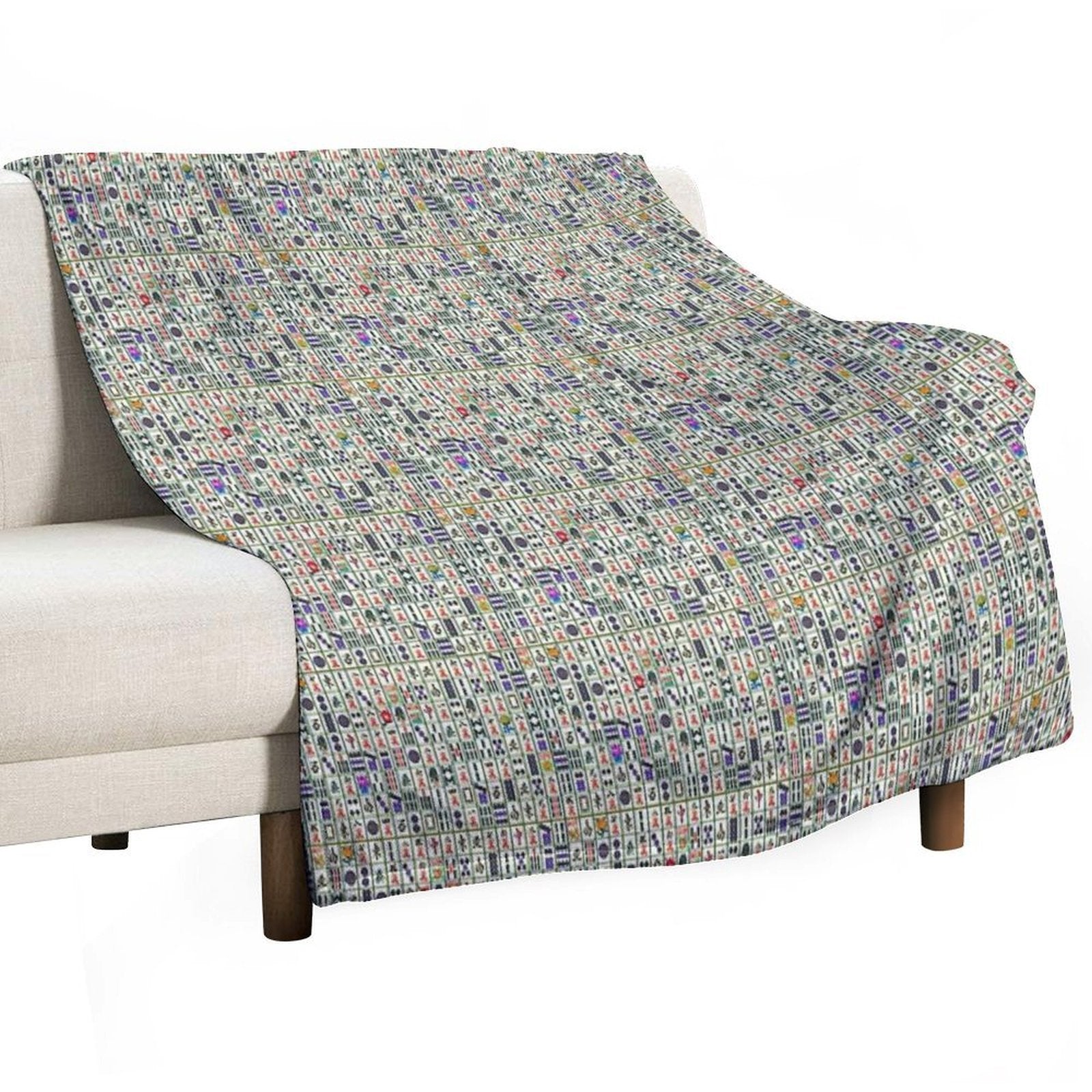Mahjong Velvety-soft Throw Blanket