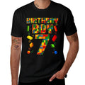 Master Builder 7th Birthday Boy 7 Year Old Building Bricks  Graphic-printed T-Shirt