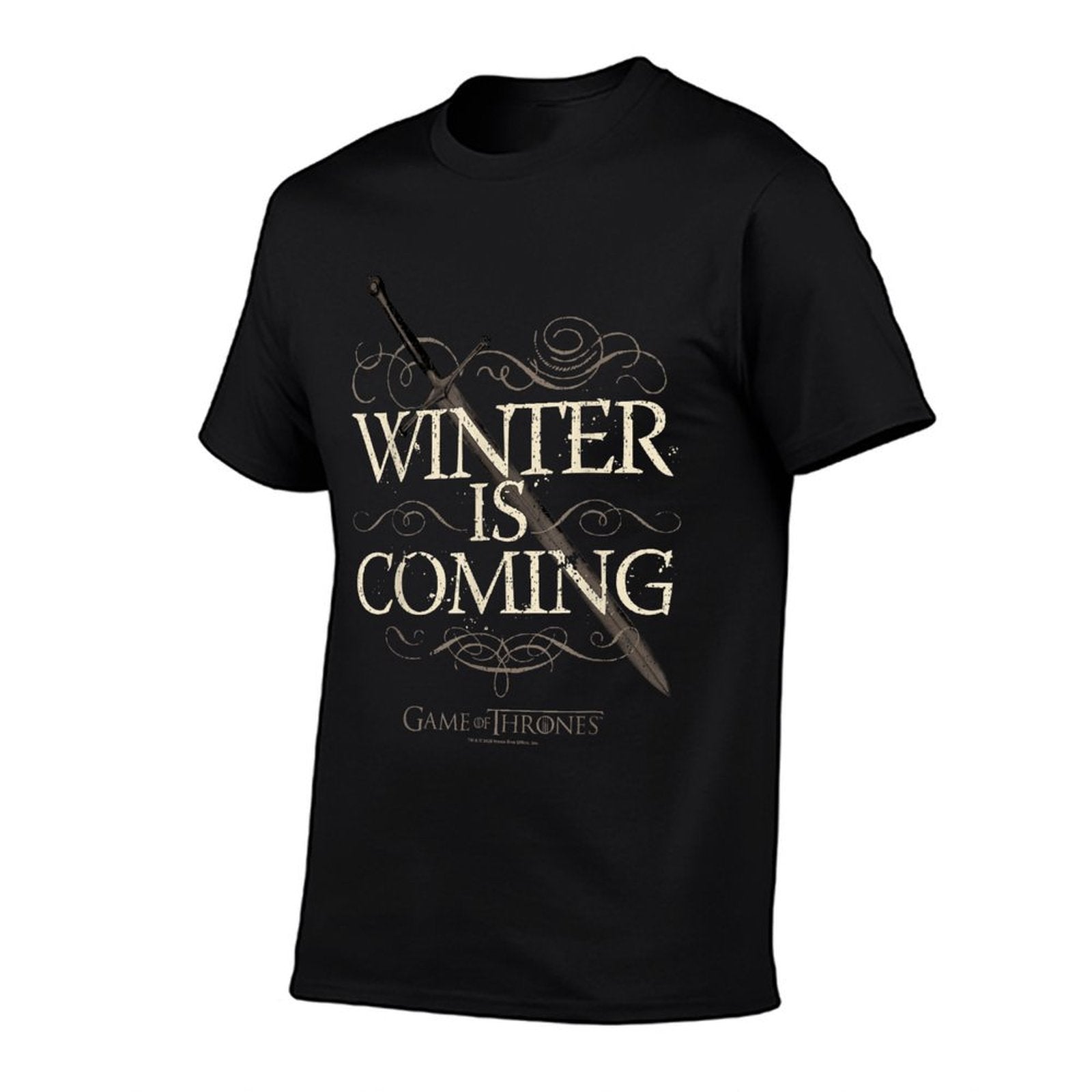 Game Of Thrones Winter Is Coming Text  Tagless Design T-Shirt