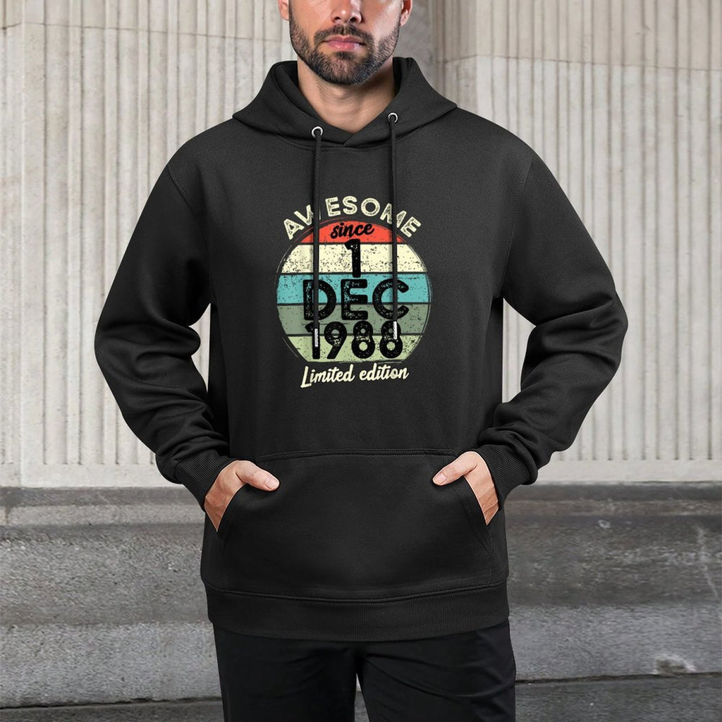 35 Year Old Birthday 1 December 1988 35th Birthday Versatile Streetwear Hoodie