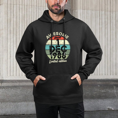 35 Year Old Birthday 1 December 1988 35th Birthday Versatile Streetwear Hoodie