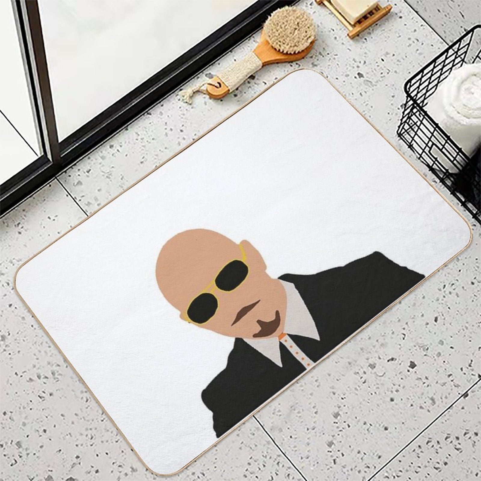 Mr Worldwide Drawing  Non-Slip Bath Mat