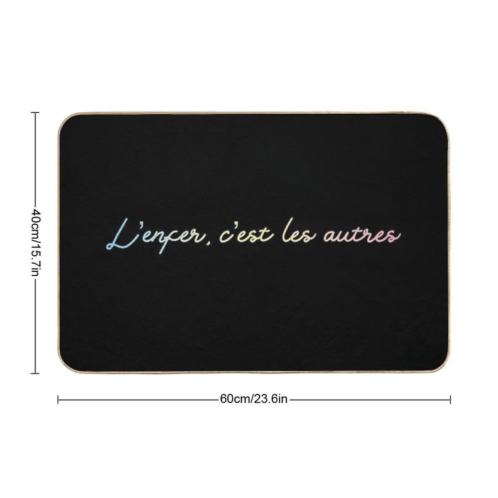 L’enfer, C’est Les Autres  Fade-Resistant Bath Mat