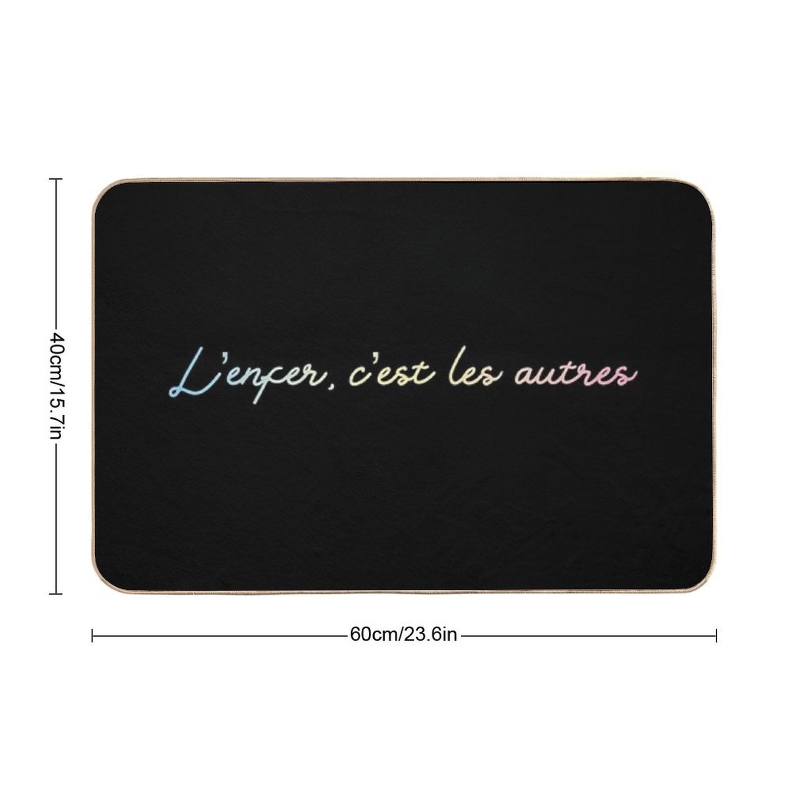 L’enfer, C’est Les Autres  Fade-Resistant Bath Mat
