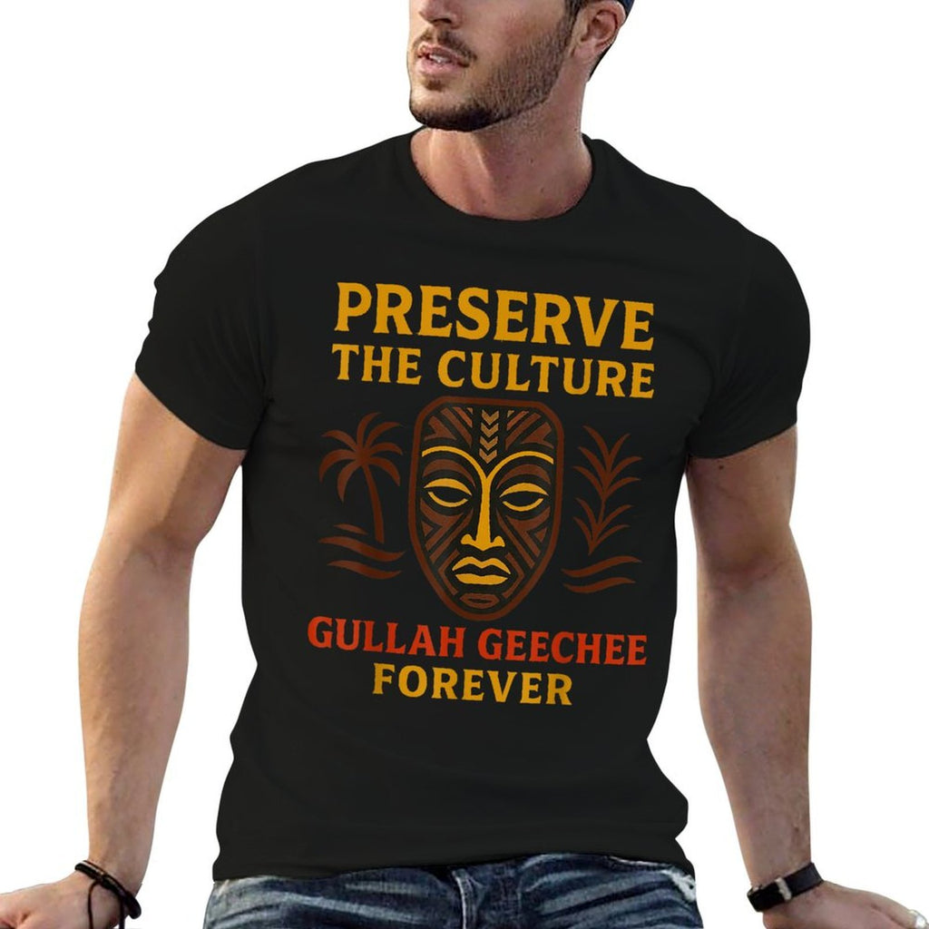 Preserve Gullah Geechee Culture Tribal Heritage  Rolled Sleeves T-Shirt