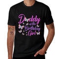 Daddy of The Birthday Girl Butterfly Dad Father 1st  Slim-fit Cut T-Shirt