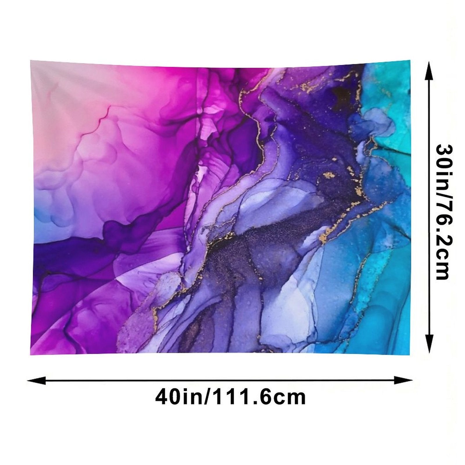 Abstract Vibrant Rainbow Ombre Tapestry